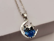 Load image into Gallery viewer, Cute Owl Silver Tone Necklace, Dainty Necklace, Bridesmaid Gift