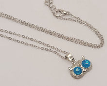 Load image into Gallery viewer, Cute Owl Silver Tone Necklace, Dainty Necklace, Bridesmaid Gift