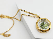 Load image into Gallery viewer, 100 % Natural Handmade Crystal Moldavite Necklace Stainless Steel Gold/ Silver