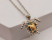 Load image into Gallery viewer, Trendy Turtle Necklace -Gold & Silver tone - Gift for her Cute Minimalist