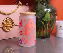 Load image into Gallery viewer, Mushroom Beer Can Glass | Boho Mushroom Coffee Glass Customized 16 Oz