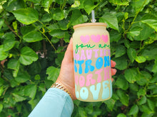 Load image into Gallery viewer, Positive Beer Can Glass |Floral Beer Can Glass |Aesthetic Coffee Glass| Color Changing