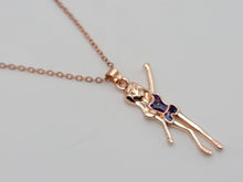 Load image into Gallery viewer, Dancer Charm Necklace, Dancer Necklace, Ballet Gift, Silver Tone