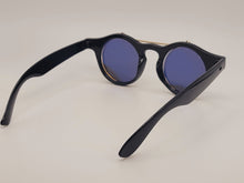 Load image into Gallery viewer, Steampunk Goggles Glasses Round Sunglasses Emo Retro Vintage Golden Black