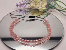 Load image into Gallery viewer, Strawberry Quartz Bracelet, Handmade Semi Precious Gemstone 4mm