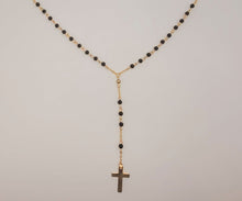Load image into Gallery viewer, Rosary Necklace, Gold Rosary Necklaces ,Catholic Jewelry Plain Cross