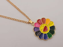 Load image into Gallery viewer, Aesthetic Handmade Smiley rainbow flower Necklace Cute Trendy