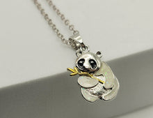 Load image into Gallery viewer, I Love You Necklace Panda - Trendy Heart necklace Silver tone