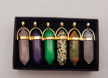 Load image into Gallery viewer, Gift set 6 Pc Natural Crystal Pendant Set Assorted Gift Set of pendants.