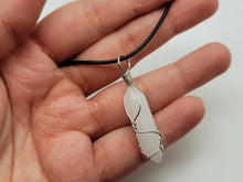 Load image into Gallery viewer, Natural Handmade Crystal Necklace Wire wrapped point necklace White Quartz