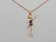 Load image into Gallery viewer, Dancer Charm Necklace, Dancer Necklace, Ballet Gift, Silver Tone