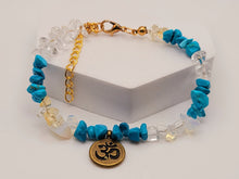 Load image into Gallery viewer, Turquoise, Moonstone & Citrine Crystal Chip Anklet