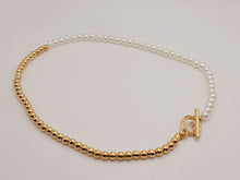 Load image into Gallery viewer, Pearl Choker Necklace - Trendy Pearl necklace Gold tone
