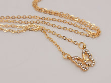 Load image into Gallery viewer, Minimalist Butterfly necklace simple necklace, dainty Golden necklace, Butterfly