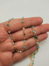Load image into Gallery viewer, Dainty Crystal Choker Necklace Gold tone Gorgeous Choker Irregular Crystals