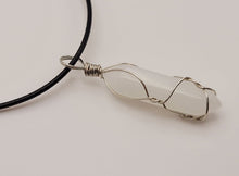 Load image into Gallery viewer, Natural Handmade Crystal Necklace Wire wrapped point necklace White Quartz