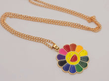 Load image into Gallery viewer, Aesthetic Handmade Smiley rainbow flower Necklace Cute Trendy