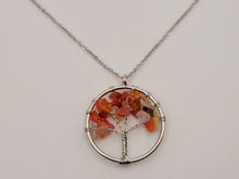 Load image into Gallery viewer, Tree Of Life Carnelian necklace / Tree necklace / Manifestation necklace Carnelian