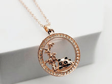 Load image into Gallery viewer, Panda trendy necklace- Handmade necklace Rose Gold Tone