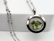Load image into Gallery viewer, 100 % Natural Handmade Crystal Moldavite Necklace Stainless Steel Gold/ Silver
