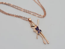 Load image into Gallery viewer, Dancer Charm Necklace, Dancer Necklace, Ballet Gift, Silver Tone