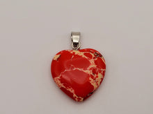 Load image into Gallery viewer, Natural Handmade Crystal Necklace Silver Tone Heart Turquoise Healing Crystal