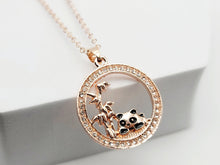 Load image into Gallery viewer, Panda trendy necklace- Handmade necklace Rose Gold Tone