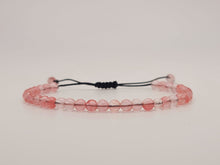 Load image into Gallery viewer, Strawberry Quartz Bracelet, Handmade Semi Precious Gemstone 4mm