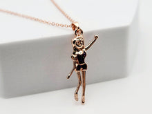 Load image into Gallery viewer, Dancer Charm Necklace, Dancer Necklace, Ballet Gift, Silver Tone