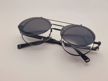 Load image into Gallery viewer, Steampunk Goggles Glasses Round Sunglasses Emo Retro Vintage Black
