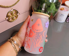 Load image into Gallery viewer, Mushroom Beer Can Glass | Boho Mushroom Coffee Glass Customized 16 Oz