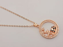 Load image into Gallery viewer, Panda trendy necklace- Handmade necklace Rose Gold Tone