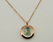 Load image into Gallery viewer, 100 % Natural Handmade Crystal Moldavite Necklace Stainless Steel Gold/ Silver & rose Gold
