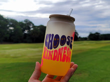 Load image into Gallery viewer, Choose Kindness Beer Can Glass | Boho Coffee Glass | Aesthetic Coffee Glass