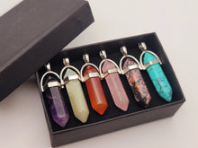 Load image into Gallery viewer, Gift set 6 Pc Natural Crystal Pendant Set Assorted Gift Set of pendants.