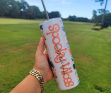 Load image into Gallery viewer, Halloween Tumbler, Spooky Vibes Tumbler, Pumpkin Tumbler