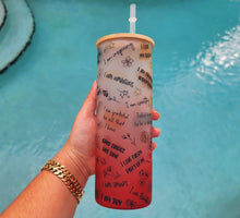 Load image into Gallery viewer, My Daily Affirmations Beer Can Glass | Boho Affirmations Coffee Glass | 24 OZ