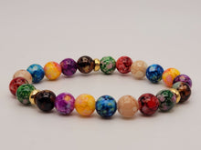 Load image into Gallery viewer, Multi colored 8mm Crystal bracelet for protection, Beautiful gift for her Multi-color
