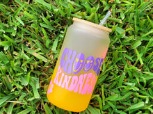 Load image into Gallery viewer, Choose Kindness Beer Can Glass | Boho Coffee Glass | Aesthetic Coffee Glass