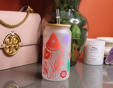 Load image into Gallery viewer, Mushroom Beer Can Glass | Boho Mushroom Coffee Glass Customized 16 Oz