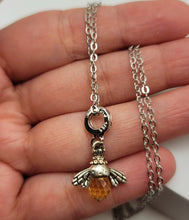Load image into Gallery viewer, Bee Charm Necklace, Necklace Queen Bee Jewelry Charm Bee Lover