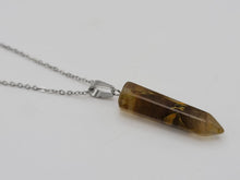 Load image into Gallery viewer, Elegant Silver Tone Agate Point Necklace Gift for him Gift for her