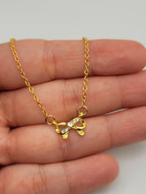 Load image into Gallery viewer, Tiny bow necklace / Golden bow necklace / Bridesmaid necklace / Bridal necklace