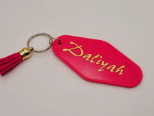 Load image into Gallery viewer, Personalized Keychain Retro Motel Keychain Gifts for Women Bridesmaid