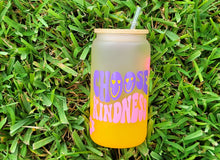 Load image into Gallery viewer, Choose Kindness Beer Can Glass | Boho Coffee Glass | Aesthetic Coffee Glass