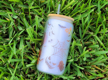 Load image into Gallery viewer, Spooky Glow in dark UV Activated Glow Beer Can Glass |Aesthetic Coffee