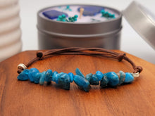 Load image into Gallery viewer, Handmade Blue Apatite Chip Adjustable Robe bracelet Powerful Bracelet
