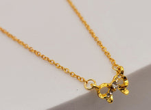 Load image into Gallery viewer, Tiny bow necklace / Golden bow necklace / Bridesmaid necklace / Bridal necklace