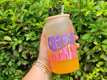 Load image into Gallery viewer, Choose Kindness Beer Can Glass | Boho Coffee Glass | Aesthetic Coffee Glass