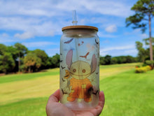 Load image into Gallery viewer, Spooky Glow in dark UV Activated Glow Beer Can Glass |Aesthetic Coffee